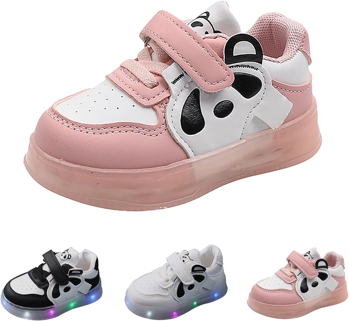 Toddler Boys Girls Light Up Shoes Little-Kids Flashing Soft Bottom Breathable Sport Shoes Children Luminous Trainer