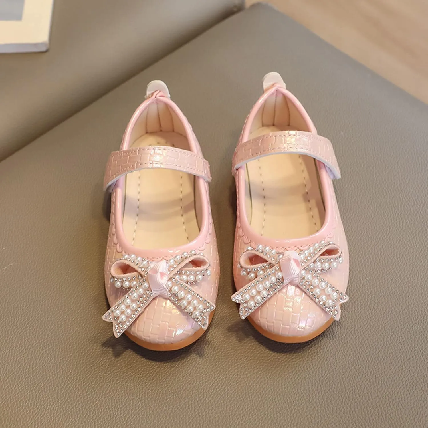 Toddler Cute Shoes Fashion Summer Children Girl Casual Shoes Flat Bottom Lightweight Water Diamond Pearl Belt