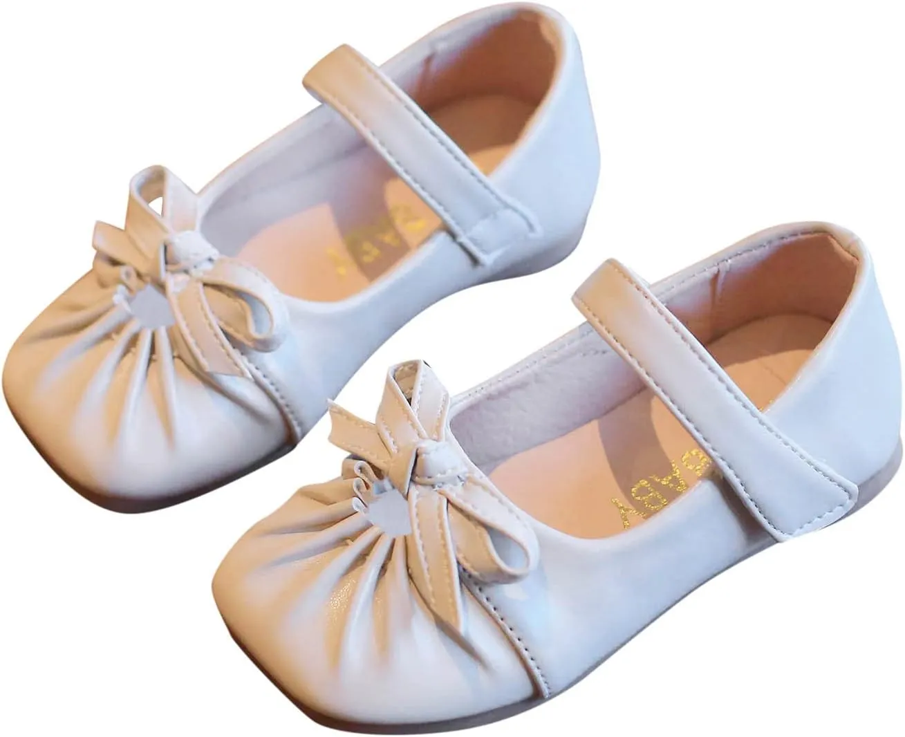 Toddler Running Shoes Kids Wedding 1-6Y Bridesmaids Baby Shoes Flower Shoes School Princess Dress Shoes Girls Sandals (White, 3.5-4 Years)