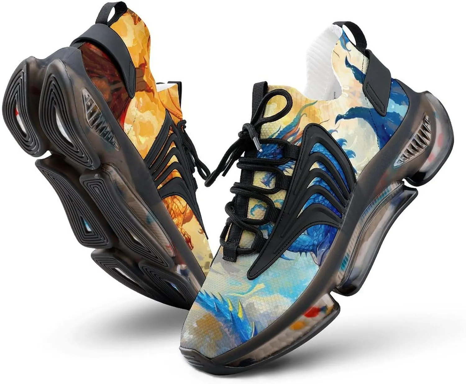 Two Evil Dragons Men's Running Shoes Lightweight Walking Shoe Breathable Sneaker
