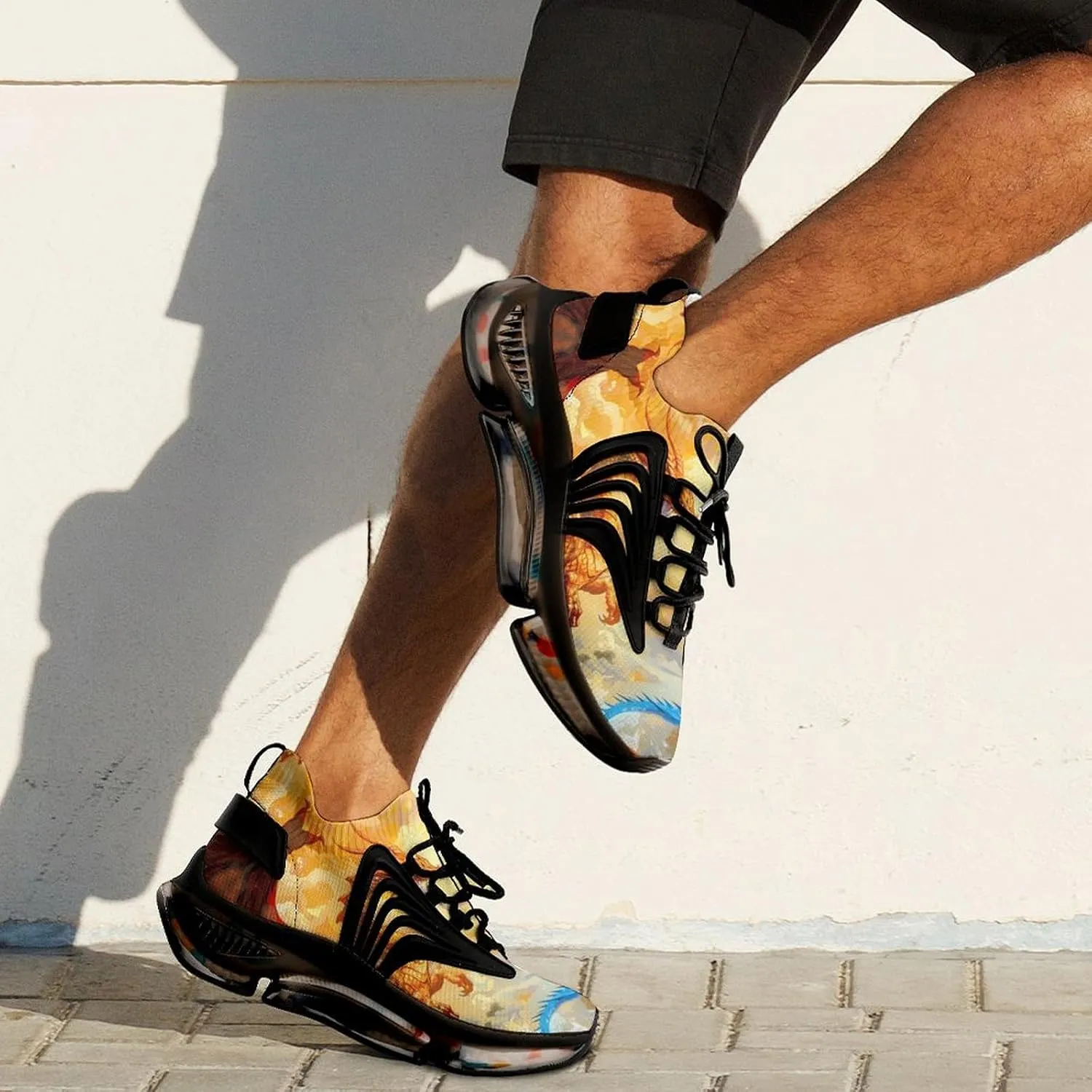Two Evil Dragons Men's Running Shoes Lightweight Walking Shoe Breathable Sneaker