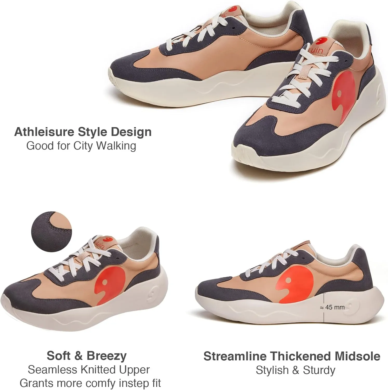 UIN Men's Fashion Sneakers Walking Casual Slip Ons Microfiber Comfortable Lightweight Art Painted Athletic Travel Shoes Mijas
