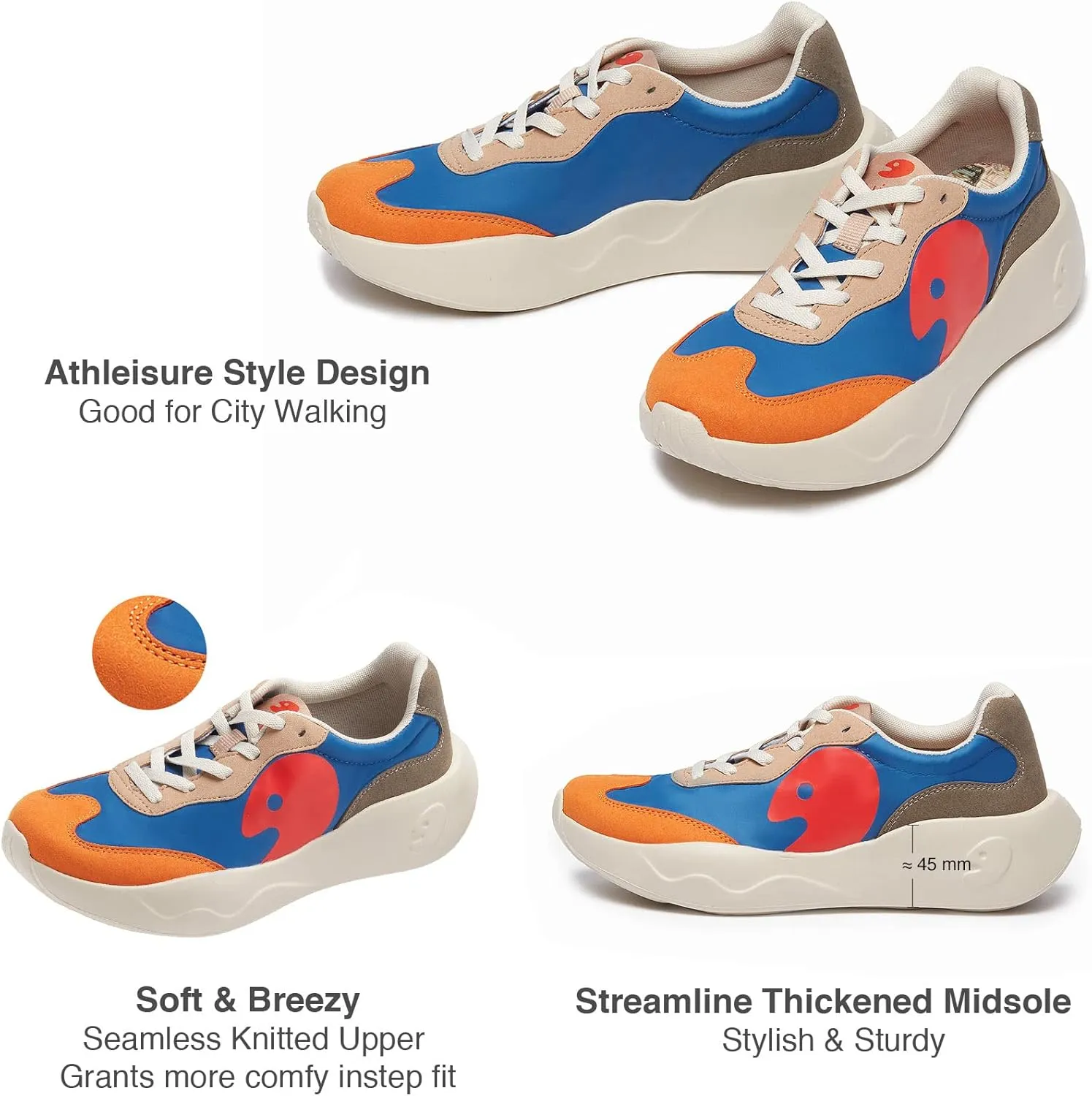UIN Men's Fashion Sneakers Walking Casual Slip Ons Microfiber Comfortable Lightweight Art Painted Athletic Travel Shoes Mijas