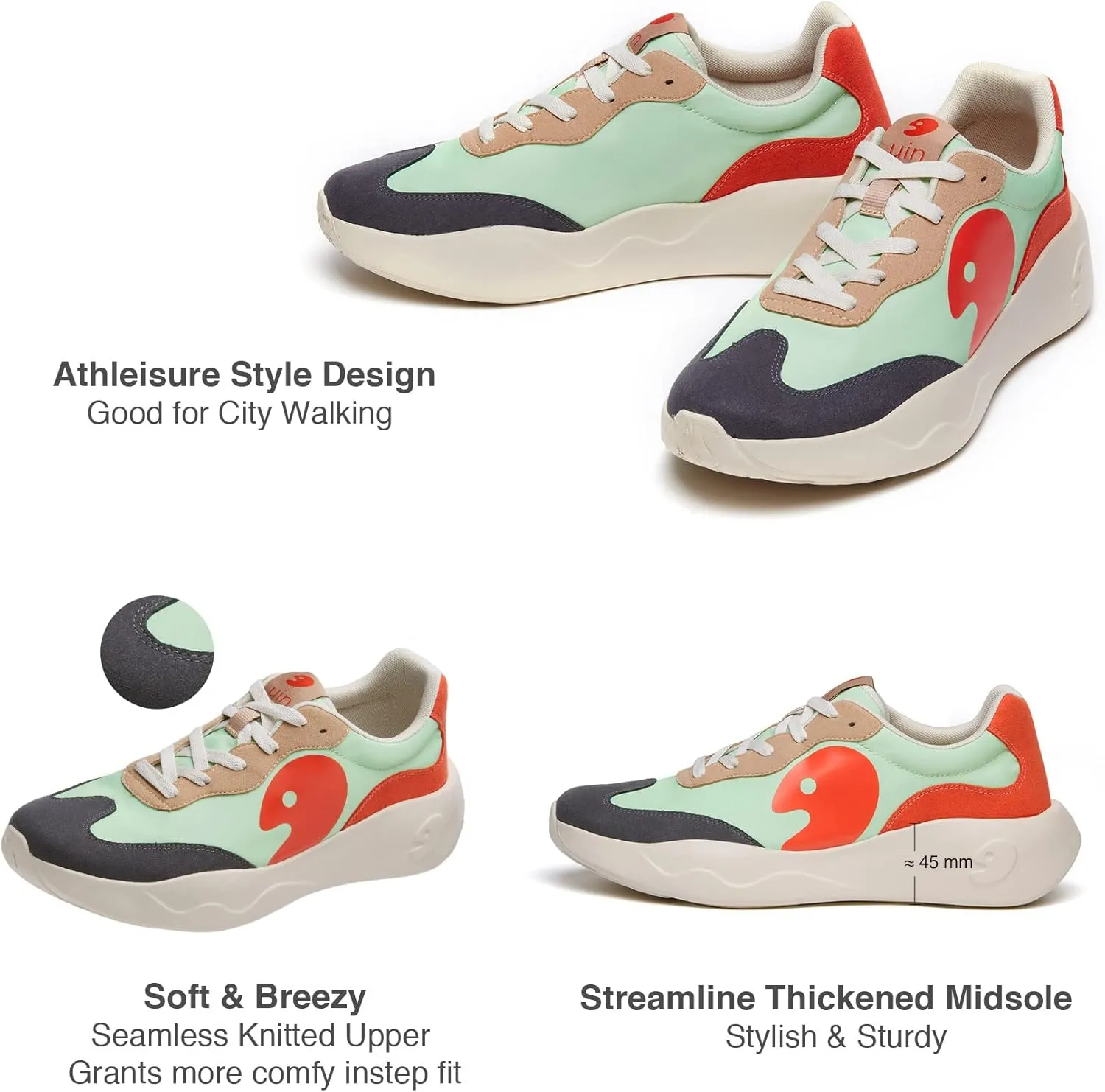 UIN Men's Fashion Sneakers Walking Casual Slip Ons Microfiber Comfortable Lightweight Art Painted Athletic Travel Shoes Mijas
