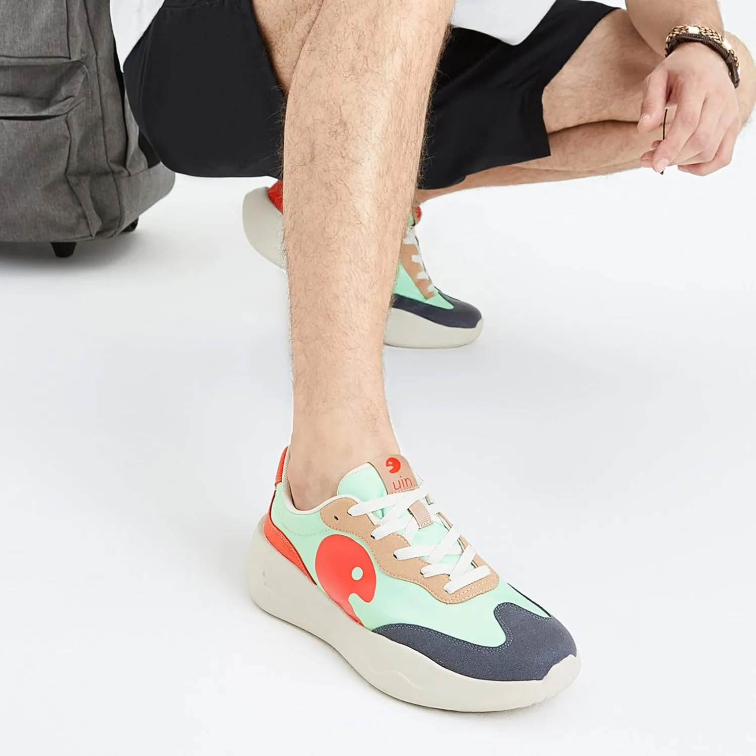 UIN Men's Fashion Sneakers Walking Casual Slip Ons Microfiber Comfortable Lightweight Art Painted Athletic Travel Shoes Mijas