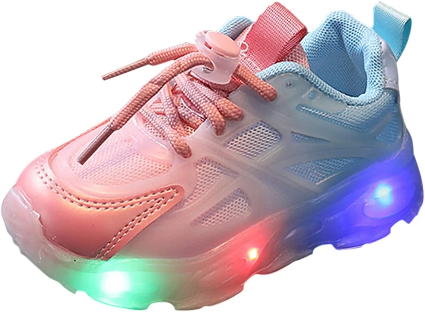 Unisex-Child Lights Up Sneaker Lightweight Breathable Running Shoes Kids Soft Sole Casual Sport Glowing Sneakers