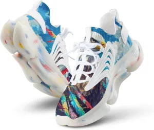 U.S.A Flag Eagle Men's Running Shoes Lightweight Walking Shoe Breathable Sneaker