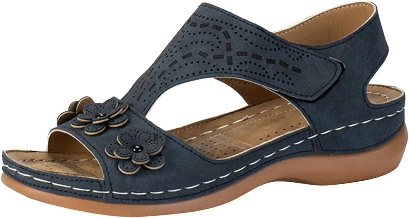 Wedge Sandals for Women Dressy Orthopedic Slip On Slide Slippers Arch Support Platform Walking Sandals