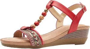 Wedge Sandals for Women Summer Low Wedges Womens Comfortable Open Toe Sandal Dressy Platform Sandals Slip on