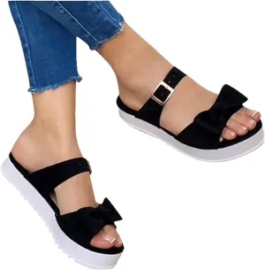 Wedge Sandals For Women,Womens Open Toe Dressy Summer Platform Sandals Buckle Ankle Strap Wedges Sandals Beach Sandals