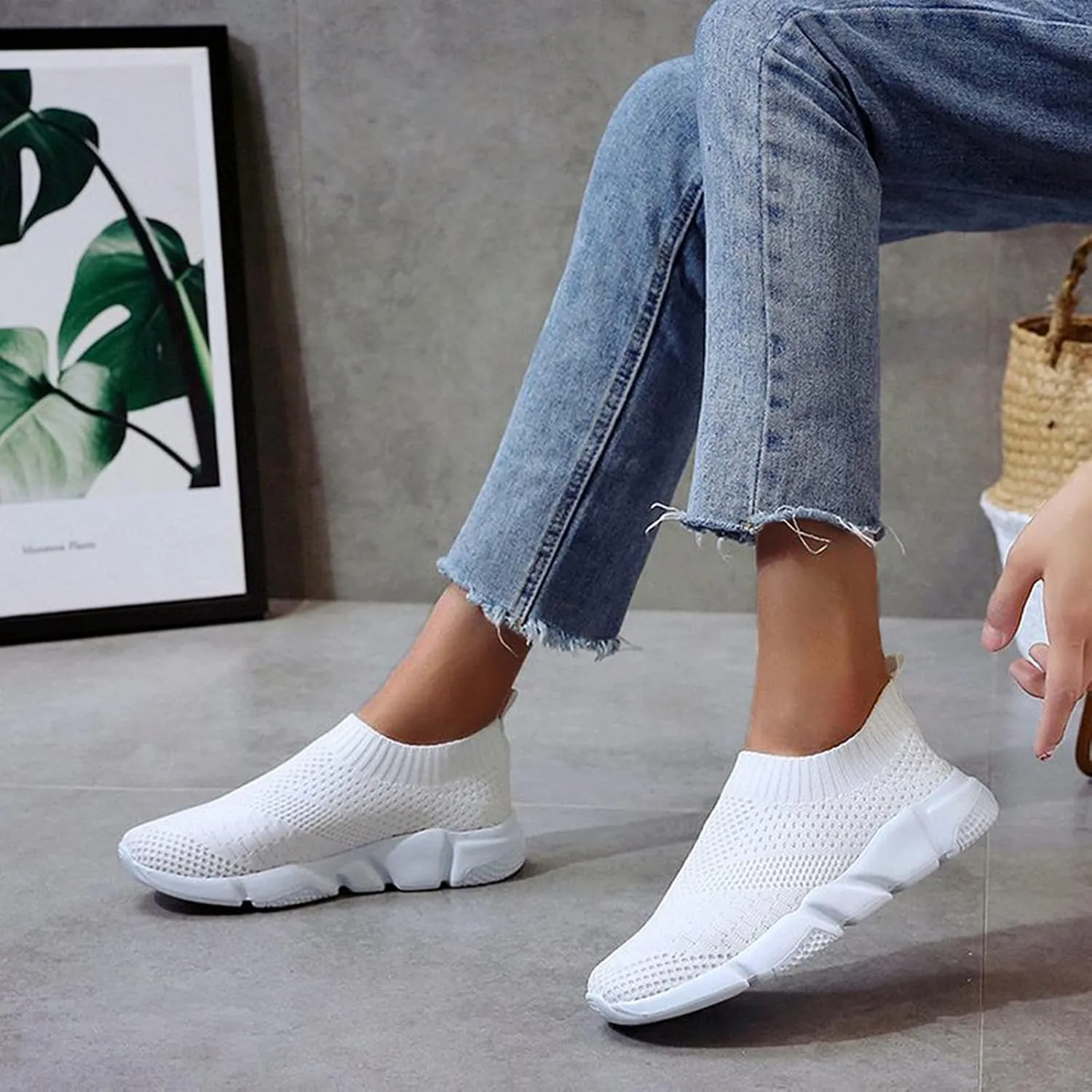 White Platform Sneakers for Women 2023 Women's Walking Shoes Fashion Sport Running Sneakers Hiking Shoes Women Lightweight Bowling Shoes Women 8 Wide Tenis De Mujer para Trabajo Antideslizante D Bota