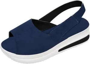 Wide Width Platform Wedge Sandals for Women Summer Heels Dressy Open Toe Buckle Ankle Strap Flip Flops Walking Strappy Slip on Shoes 2025 Beach Fashion