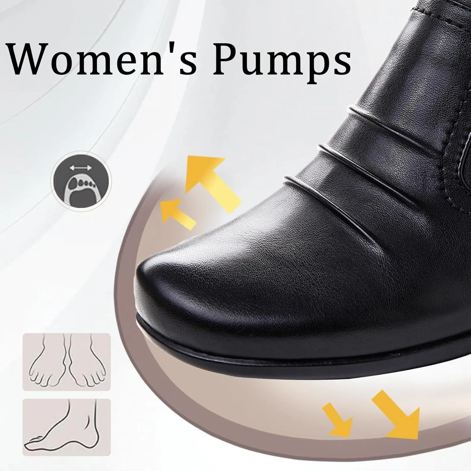 Women Dressy Shoes Low Chunky Block Heels Slip-On Office Business Work Pumps Loafers & Slip-ons