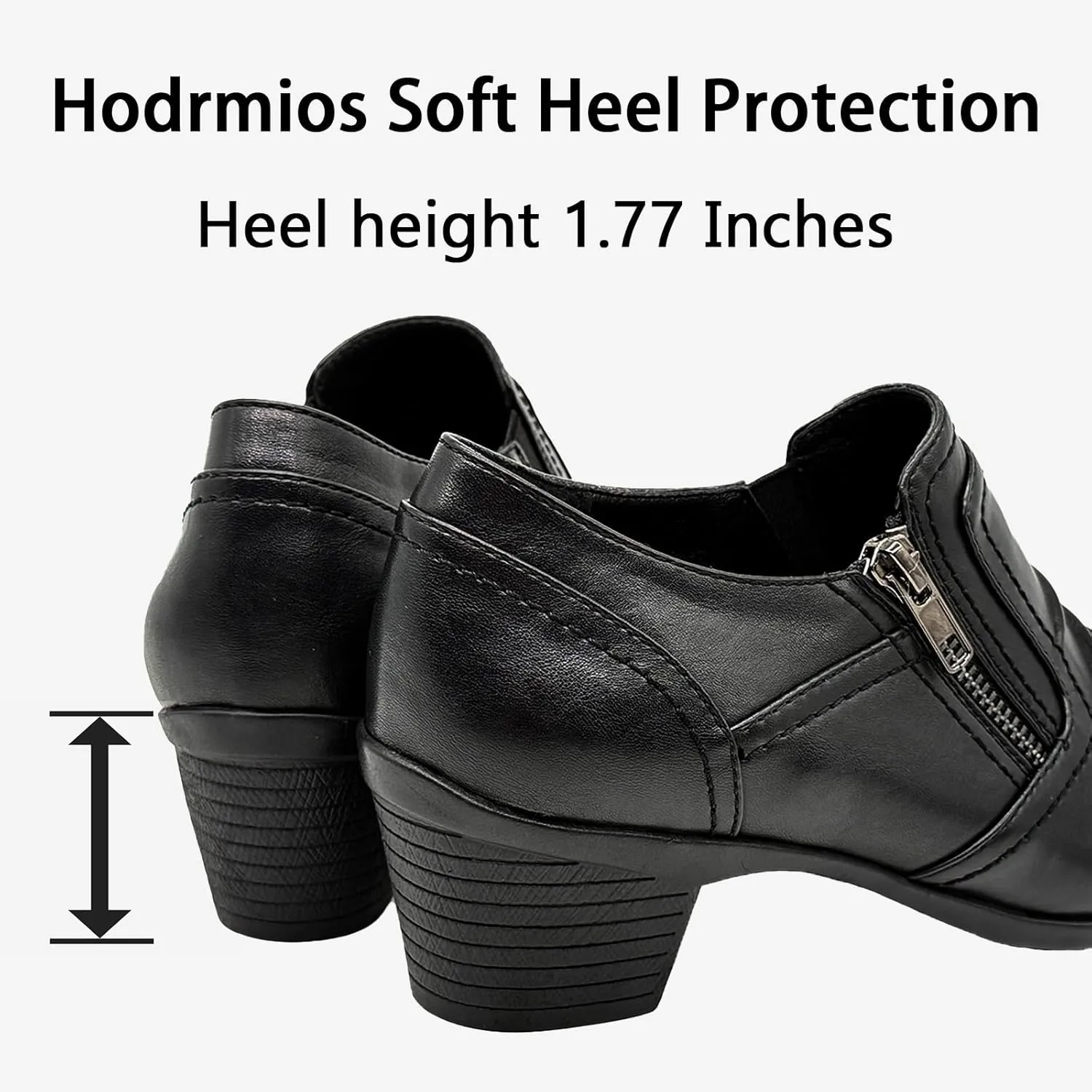 Women Dressy Shoes Low Chunky Block Heels Slip-On Office Business Work Pumps Loafers & Slip-ons