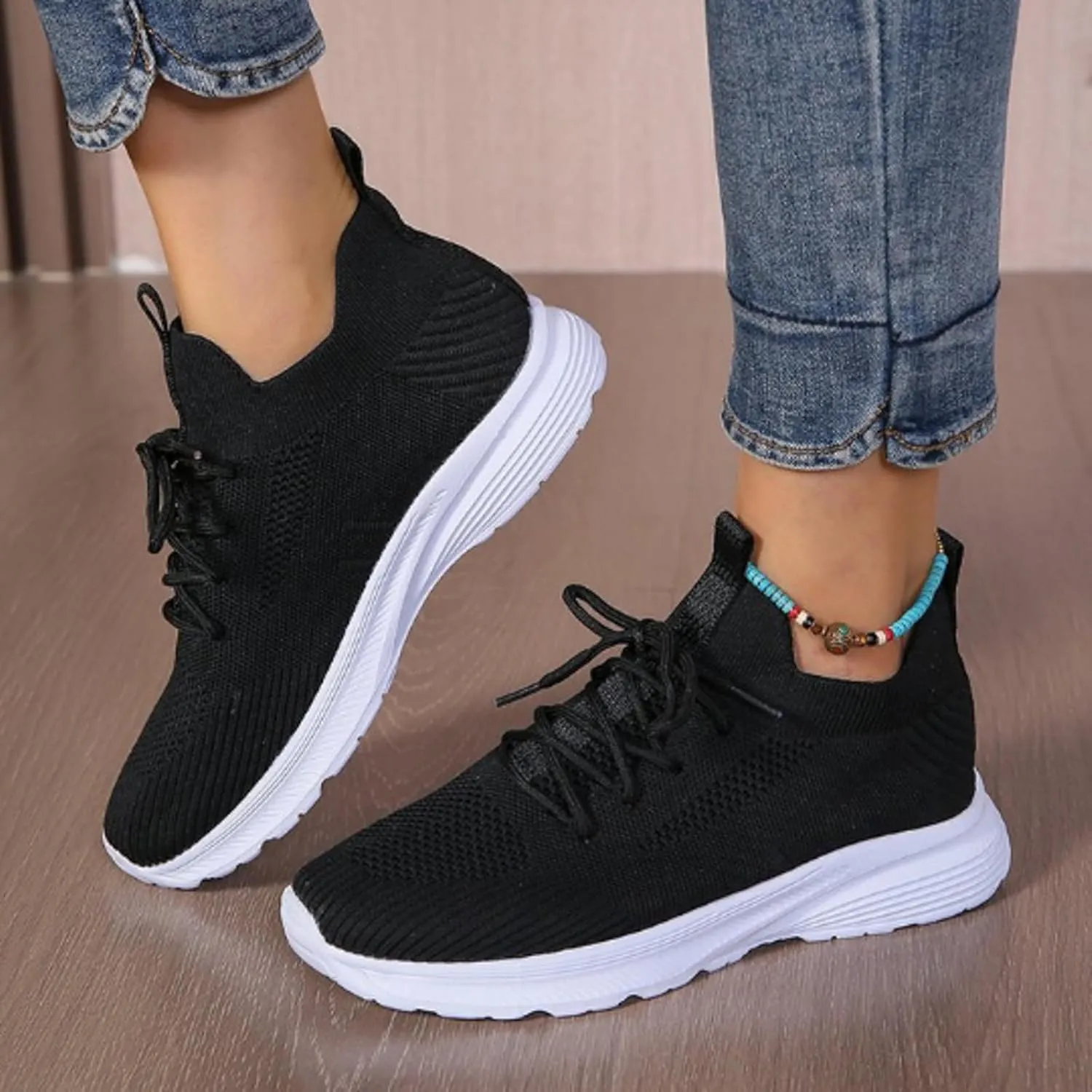 Women Walking Shoes with Arch Support Orthopedic Shoes for Women Comfortable Running Shoes Breathable Mesh Womens Slip On Sneakers Tennis Shoes Lightweight Casual Air Cushion Sneakers