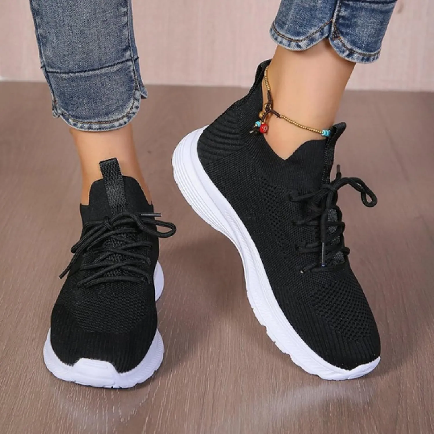 Women Walking Shoes with Arch Support Orthopedic Shoes for Women Comfortable Running Shoes Breathable Mesh Womens Slip On Sneakers Tennis Shoes Lightweight Casual Air Cushion Sneakers