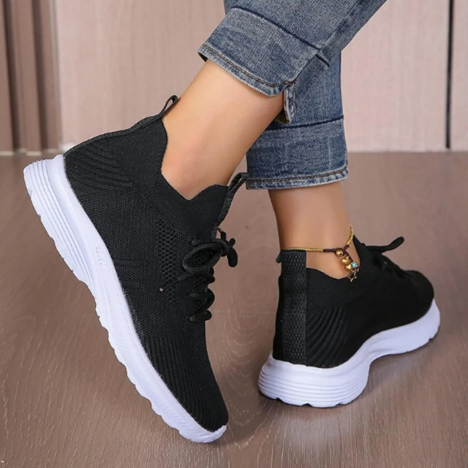 Women Walking Shoes with Arch Support Orthopedic Shoes for Women Comfortable Running Shoes Breathable Mesh Womens Slip On Sneakers Tennis Shoes Lightweight Casual Air Cushion Sneakers