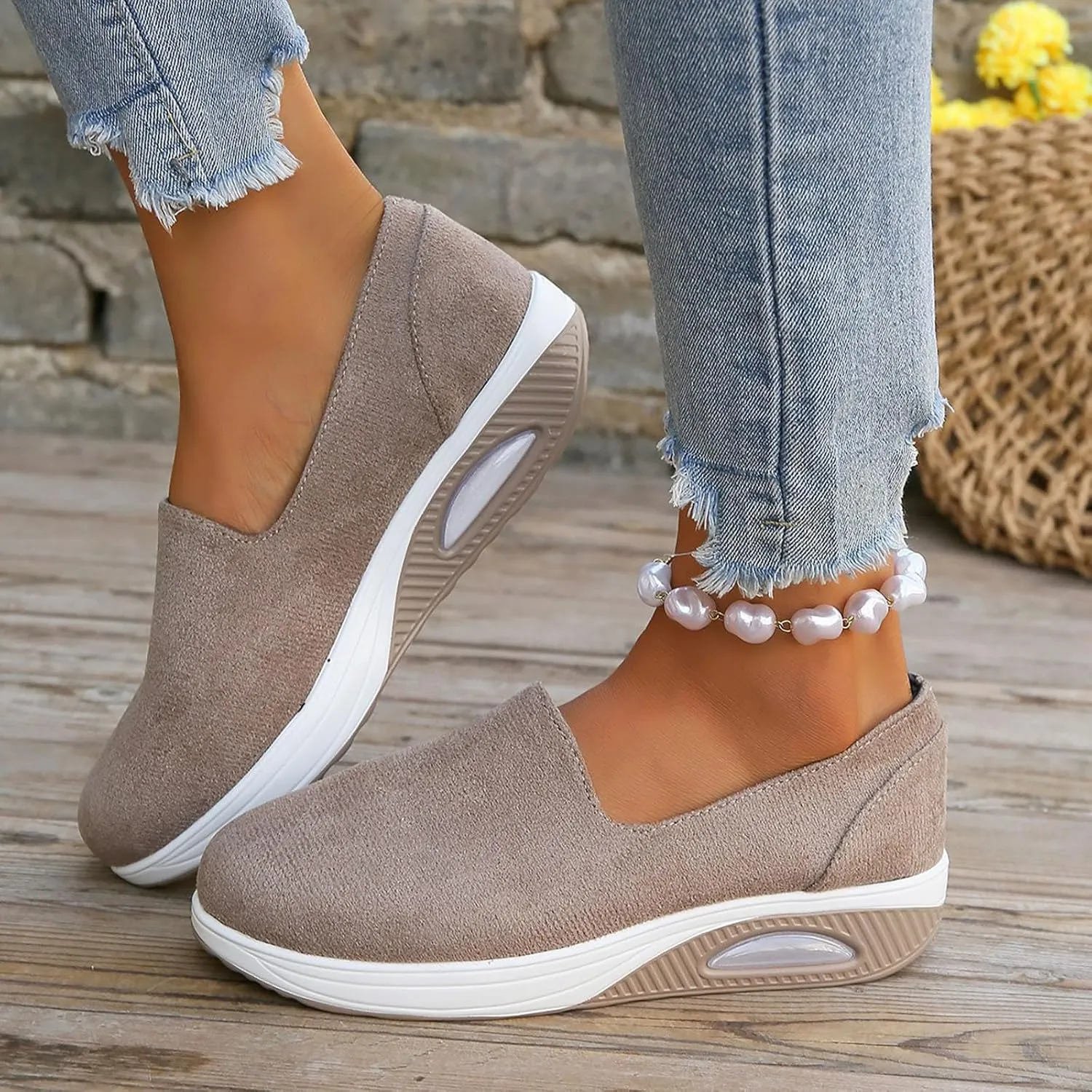 Women Walking Shoes with Arch Support Orthopedic Shoes for Women Sneakers for Women Running Shoes Slip On Casual Shoes Comfortable Fashion Tennis Shoes Mesh Lightweight Sneaker for Work