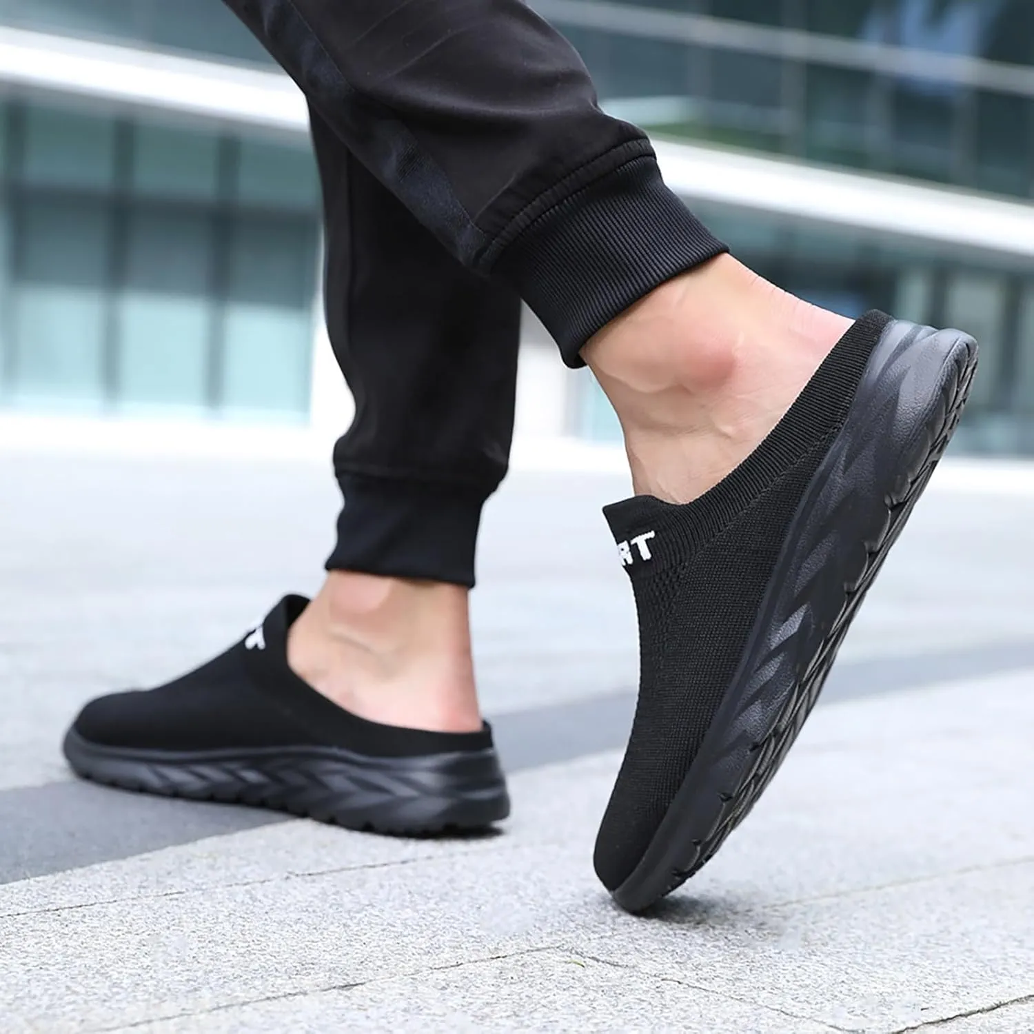 Women's Backless Slip on Mesh Sneakers Shoes Mens Dress Shoes Wide Men Casual Dress Shoes Women's Fashion Sneakers Waterproof Tennis Shoe White Loafers