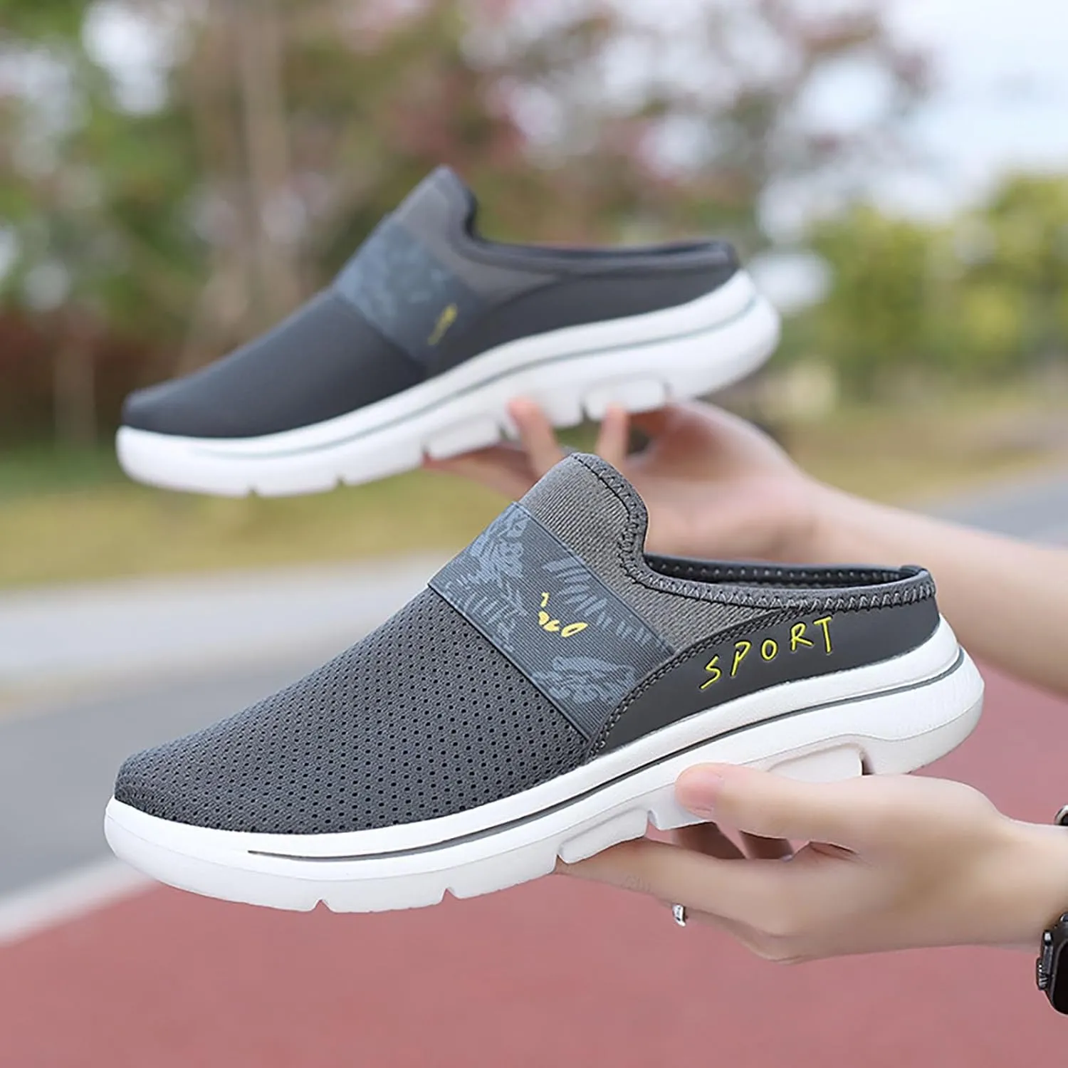 Women's Backless Walking Sneakers Summer Slip-on Slip On Shoes Women High Top Casual Dress Shoes Wedge Sneakers Waterproof Tennis Shoe Cross Trainer Shoe