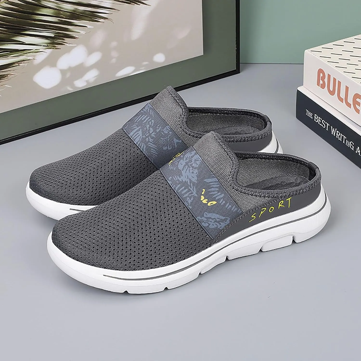 Women's Backless Walking Sneakers Summer Slip-on Slip On Shoes Women High Top Casual Dress Shoes Wedge Sneakers Waterproof Tennis Shoe Cross Trainer Shoe