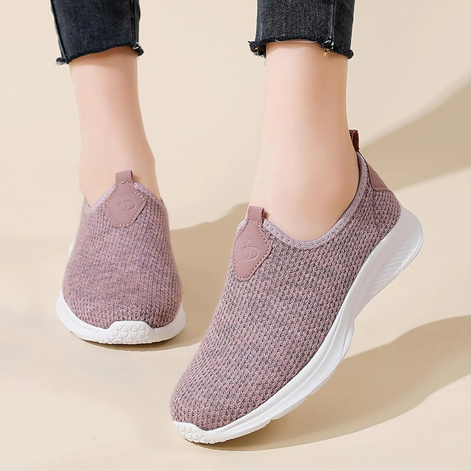 Womens Canvas Slip On Sneakers Casual Walking Shoes Lightweight Comfortable Flats Non Slip Elastic Loafers