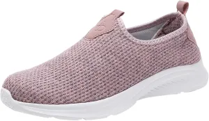 Womens Canvas Slip On Sneakers Casual Walking Shoes Lightweight Comfortable Flats Non Slip Elastic Loafers