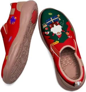 Women's Casual Loafers Slip Ons Leather Lightweight Shoes Walking Comfortable Art Painted Travel Sneaker