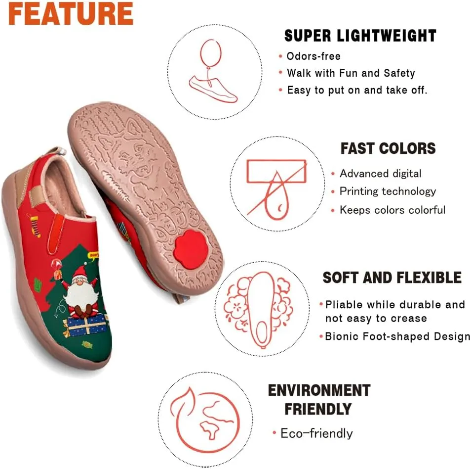 Women's Casual Loafers Slip Ons Leather Lightweight Shoes Walking Comfortable Art Painted Travel Sneaker