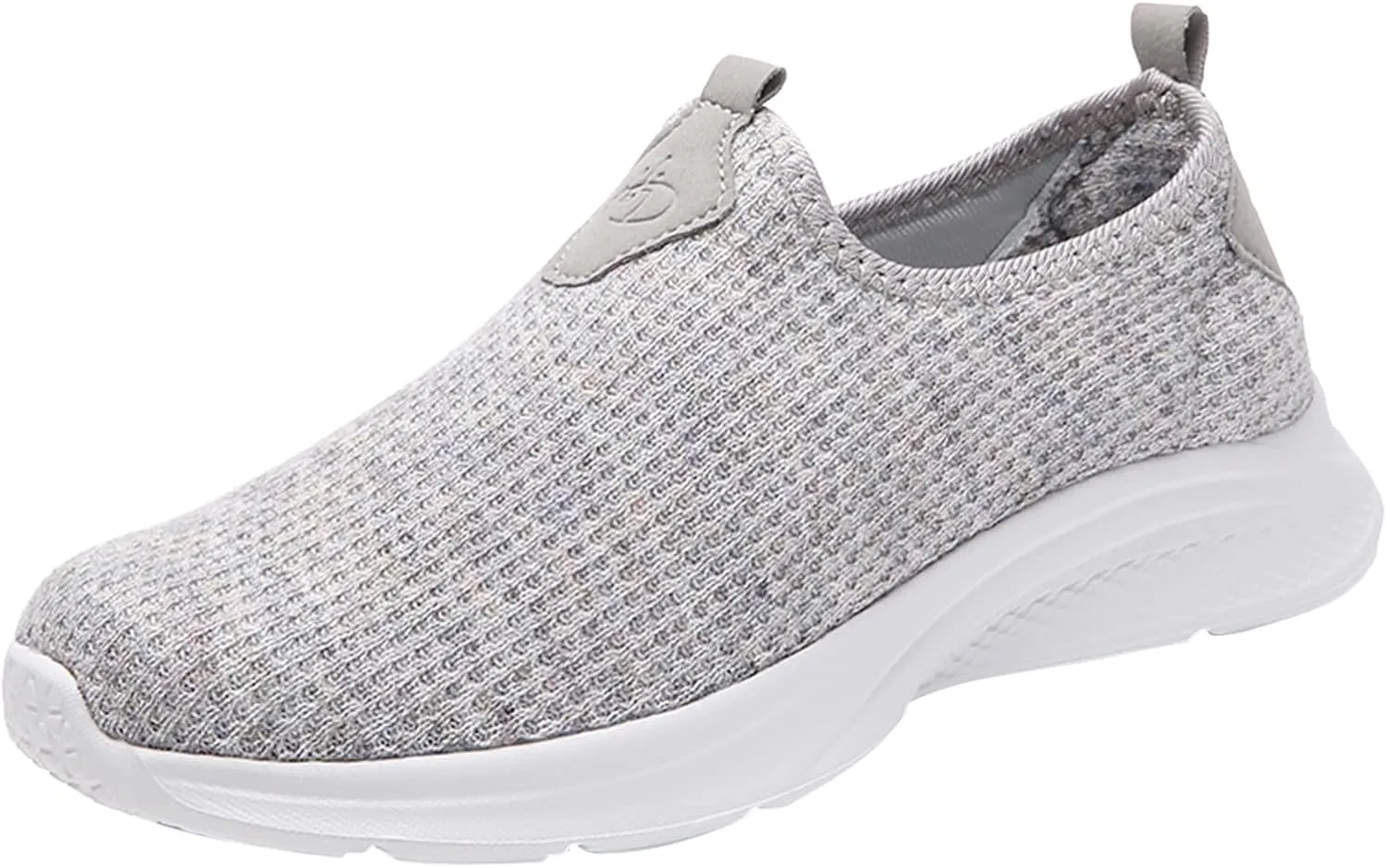 Womens Flat Slip On Sneakers Casual Walking Shoes Lightweight Canvas Comfortable Elastic Non Slip Loafers