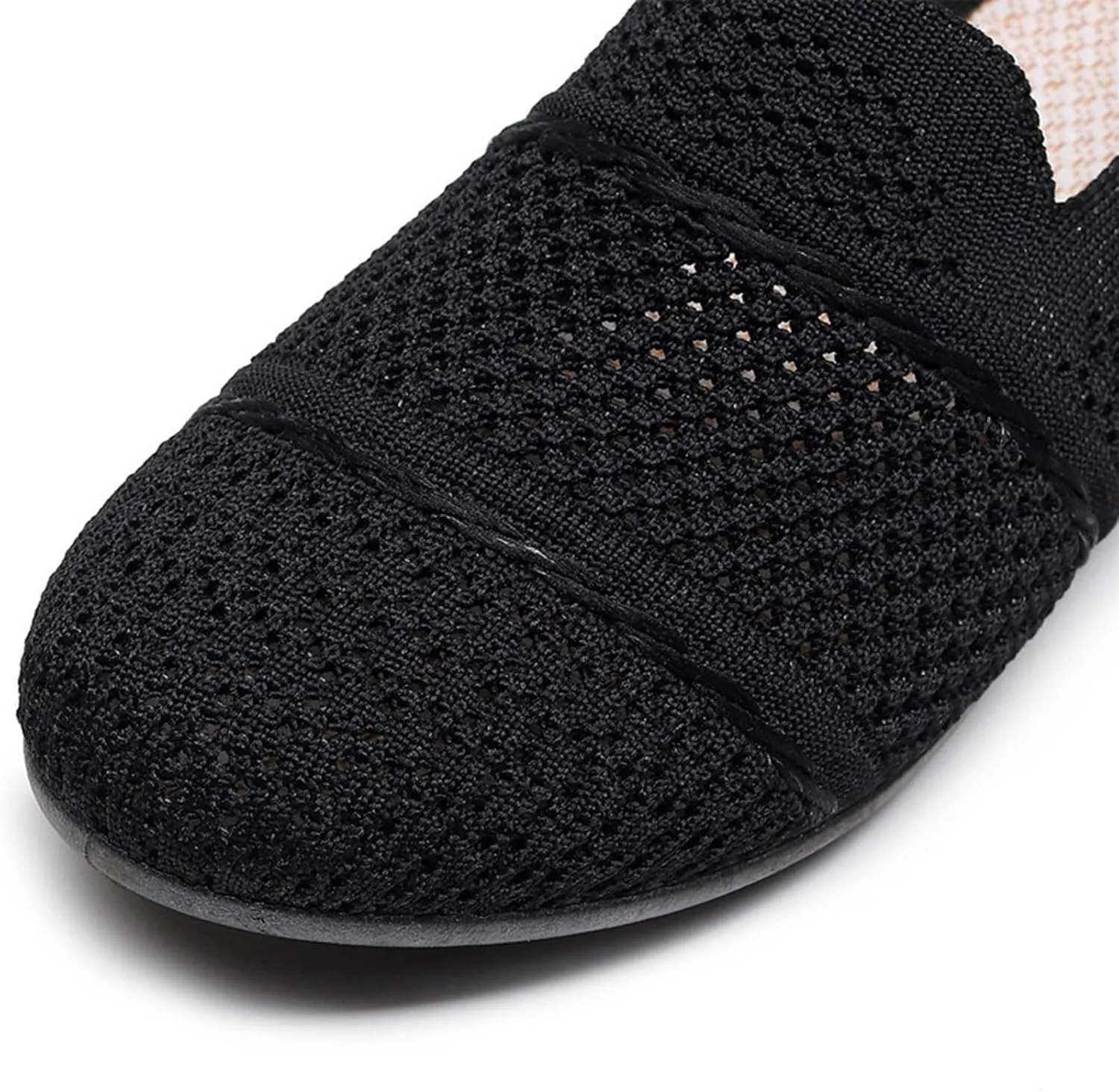 Women's L𝐨w Heel Casual Shoes Breathable Lightweight Work Shoes Soft Sole Slip On Loafers Comfortable Wide Width Orthopedic Sneakers