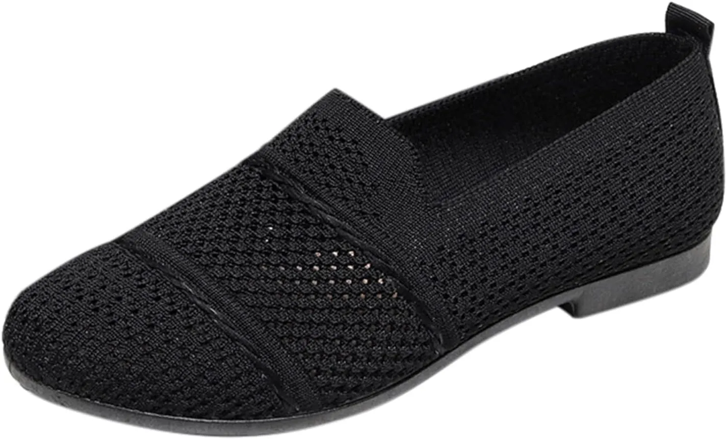 Women's L𝐨w Heel Casual Shoes Breathable Lightweight Work Shoes Soft Sole Slip On Loafers Comfortable Wide Width Orthopedic Sneakers