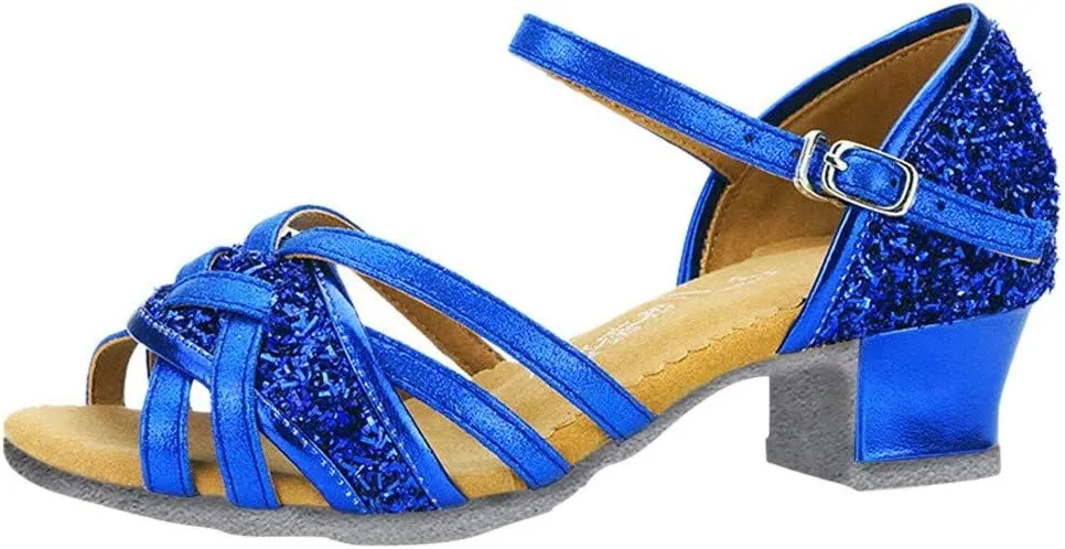 Women's Sandals White Block Heels Gold High Heels Women's Strappy Open Toe Ankle Buckle Heeled Sandals