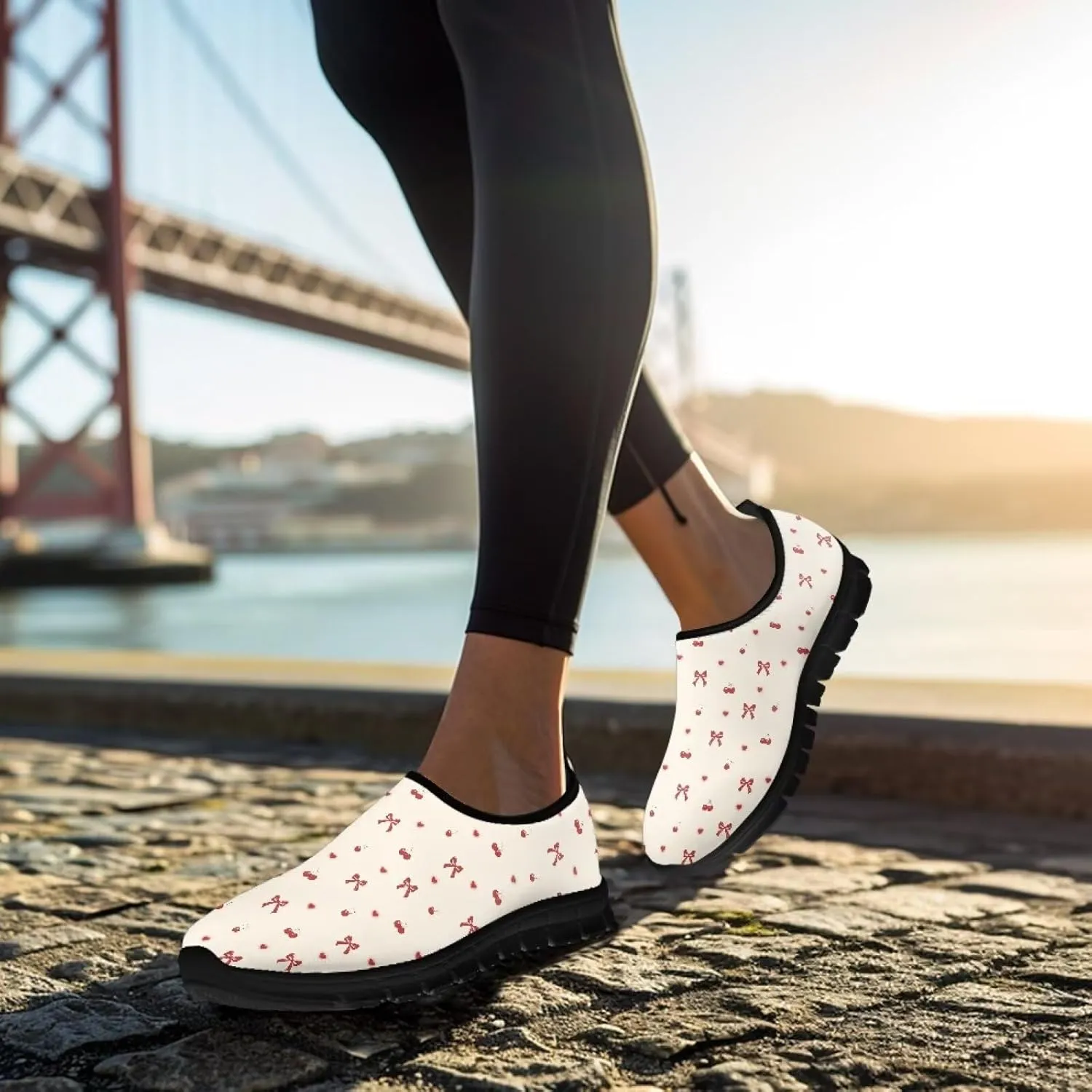 Women's Slip Ons Flat Lightweight Sneakers Walking Casual Loafers Comfortable Art Painted Travel Outdoor Shoes for Ladies US Size 5.5-11.5