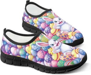 Women's Slip Ons Flat Lightweight Sneakers Walking Casual Loafers Comfortable Art Painted Travel Outdoor Shoes for Ladies US Size 5.5-11.5