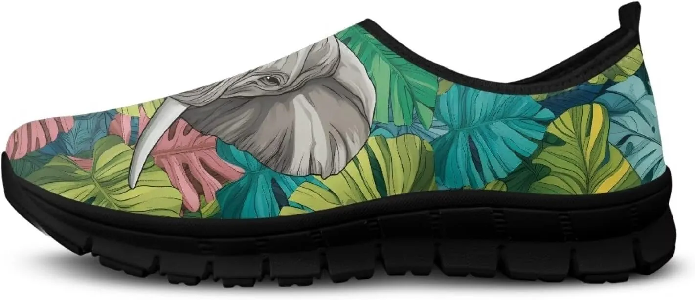 Women's Slip Ons Flat Lightweight Sneakers Walking Casual Loafers Comfortable Art Painted Travel Outdoor Shoes for Ladies US Size 5.5-11.5