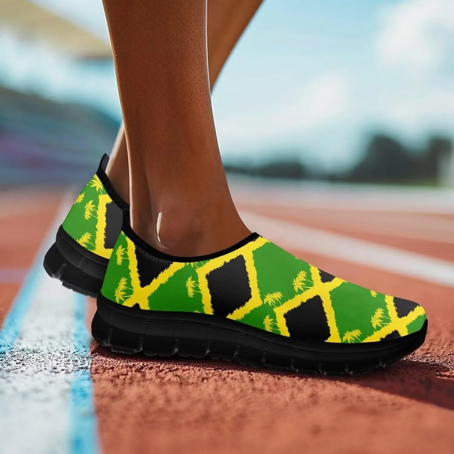 Women's Slip Ons Flat Lightweight Sneakers Walking Casual Loafers Comfortable Art Painted Travel Outdoor Shoes for Ladies US Size 5.5-11.5