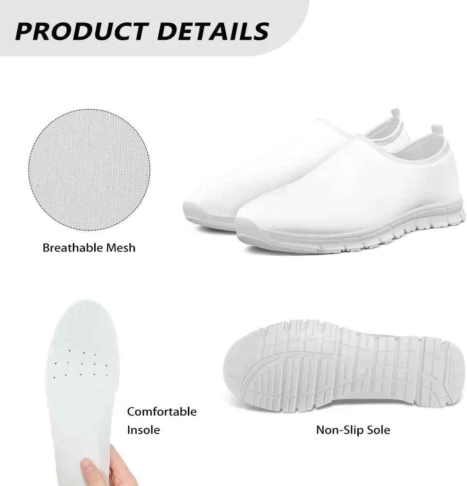 Women's Slip Ons Flat Lightweight Sneakers Walking Casual Loafers Comfortable Art Painted Travel Outdoor Shoes for Ladies US Size 5.5-11.5
