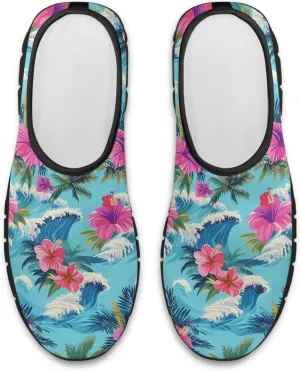 Women's Slip Ons Flat Lightweight Sneakers Walking Casual Loafers Comfortable Art Painted Travel Outdoor Shoes for Ladies US Size 5.5-11.5