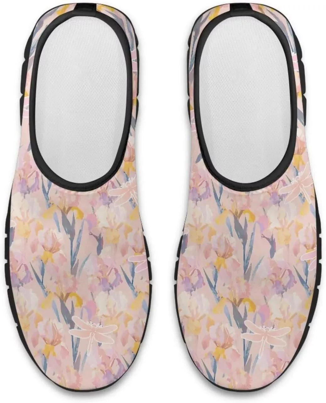 Women's Slip Ons Flat Lightweight Sneakers Walking Casual Loafers Comfortable Art Painted Travel Outdoor Shoes for Ladies US Size 5.5-11.5