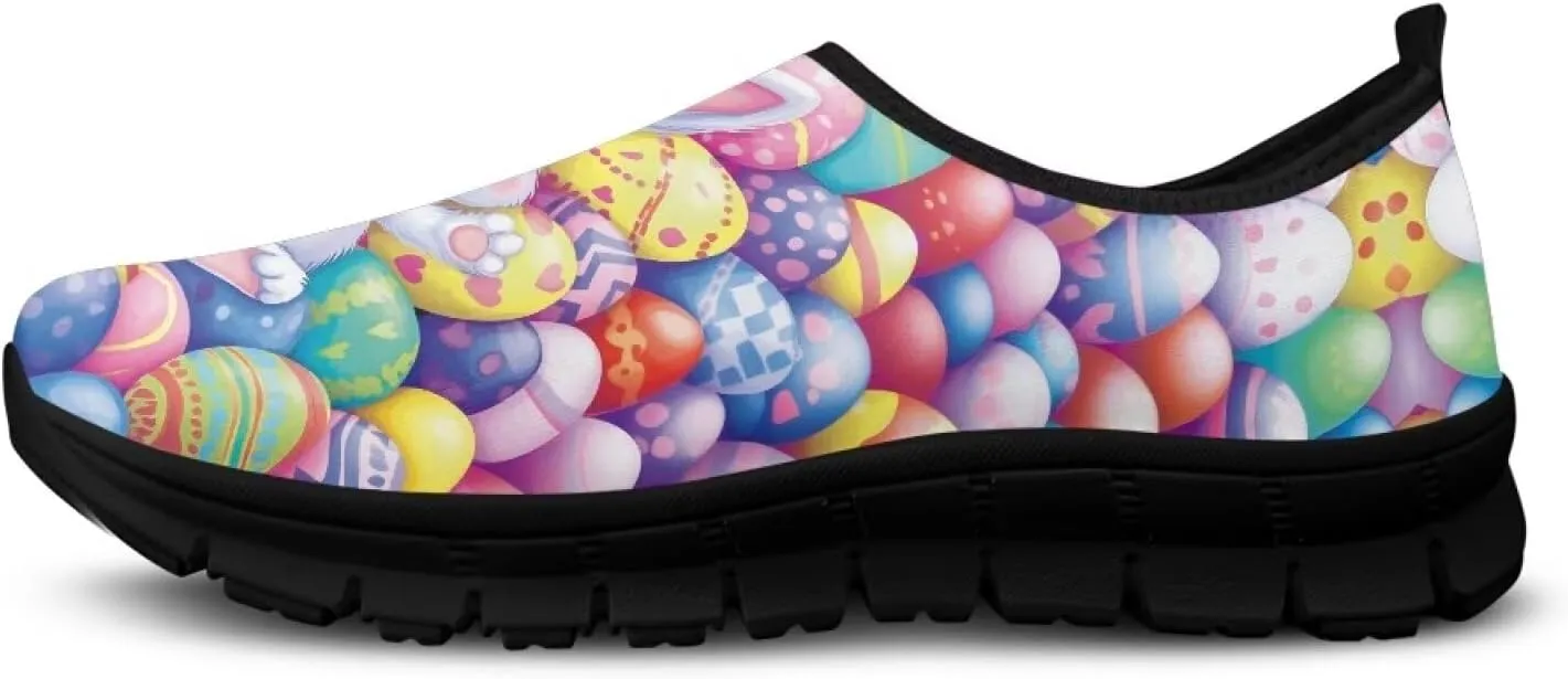 Women's Slip Ons Flat Lightweight Sneakers Walking Casual Loafers Comfortable Art Painted Travel Outdoor Shoes for Ladies US Size 5.5-11.5