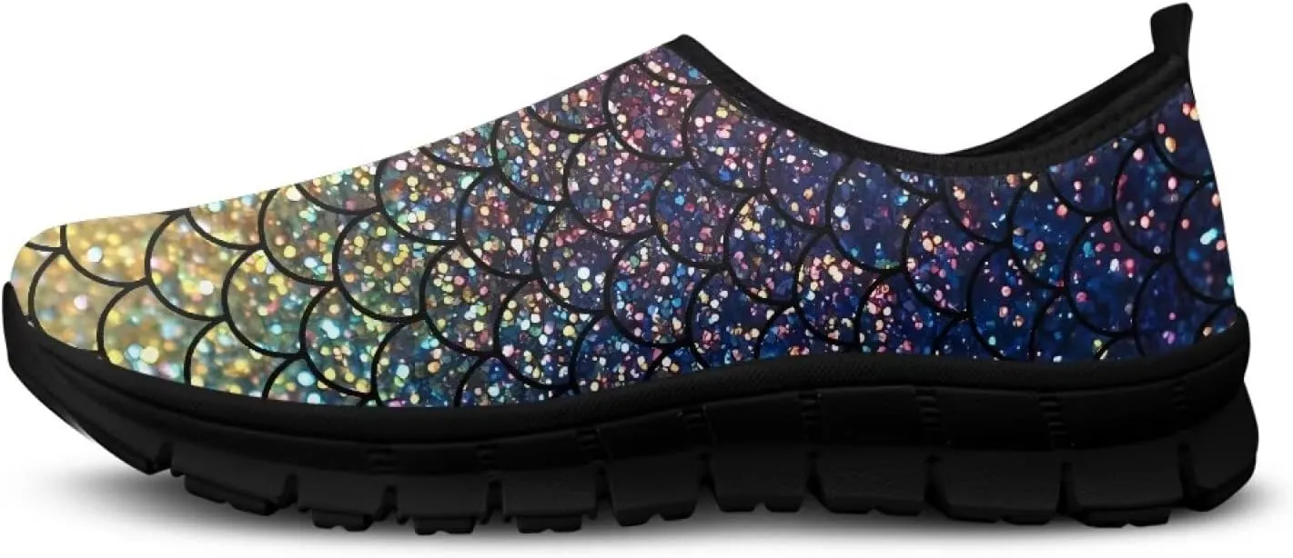 Women's Slip Ons Flat Lightweight Sneakers Walking Casual Loafers Comfortable Art Painted Travel Outdoor Shoes for Ladies US Size 5.5-11.5