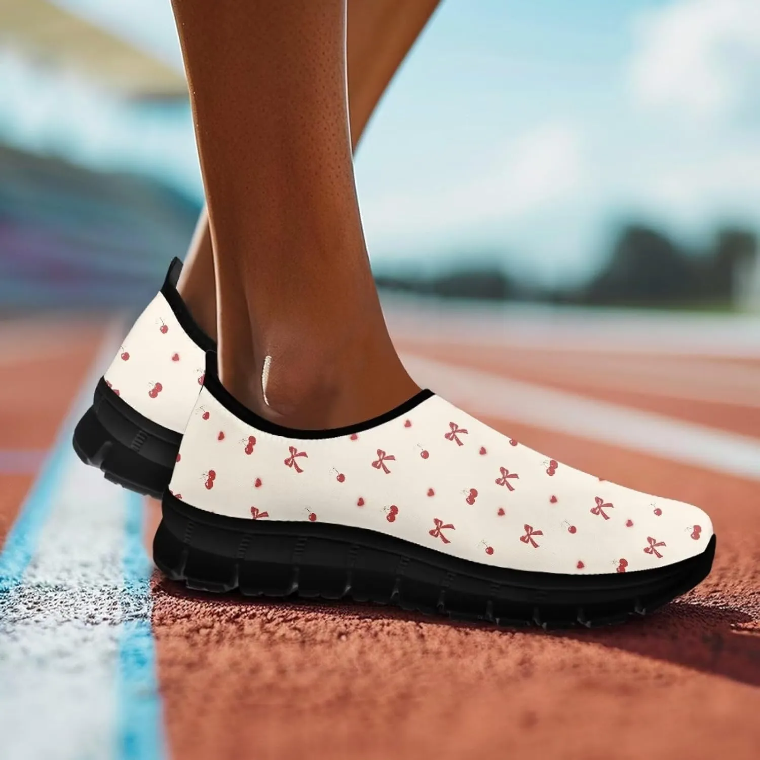 Women's Slip Ons Flat Lightweight Sneakers Walking Casual Loafers Comfortable Art Painted Travel Outdoor Shoes for Ladies US Size 5.5-11.5