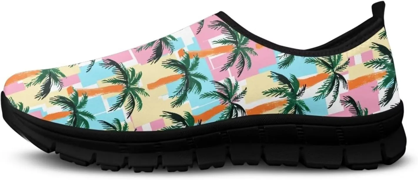 Women's Slip Ons Flat Lightweight Sneakers Walking Casual Loafers Comfortable Art Painted Travel Outdoor Shoes US Size 5.5-11.5