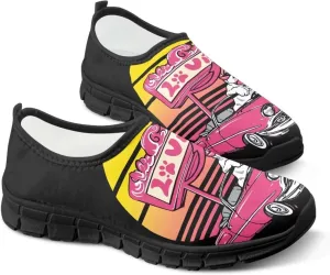 Women's Slip Ons Flat Lightweight Sneakers Walking Casual Loafers Comfortable Art Painted Travel Outdoor Shoes US Size 5.5-11.5