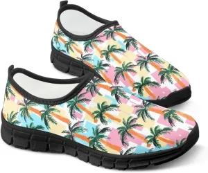 Women's Slip Ons Flat Lightweight Sneakers Walking Casual Loafers Comfortable Art Painted Travel Outdoor Shoes US Size 5.5-11.5