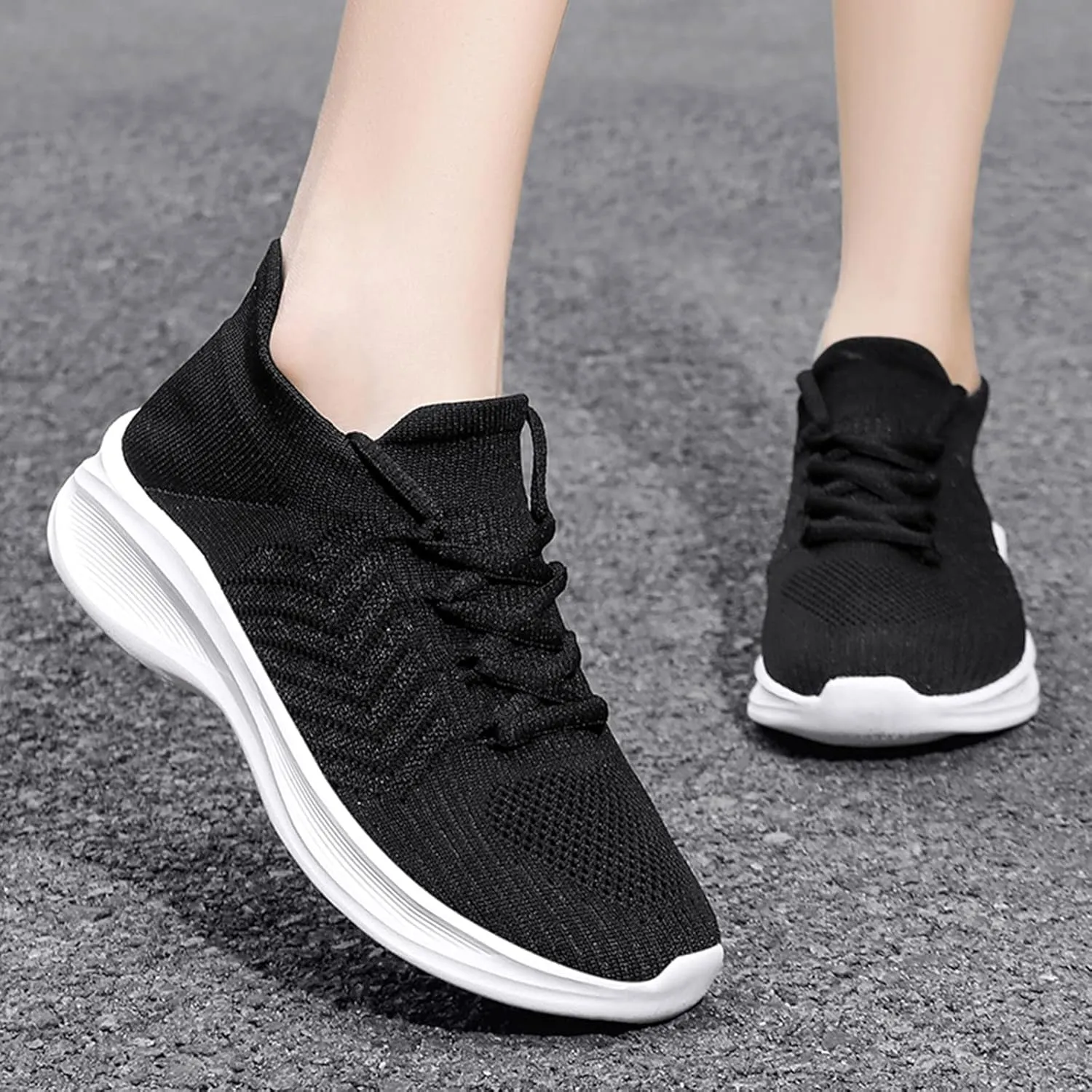 Womens Trail Running Shoes Wide Sneakers for Women 2023 Size 9 Wide All Black Dressy Sneakers for Women Womens White Sneakers Casual Platform 7.5 Wide Womens Sneakers Black