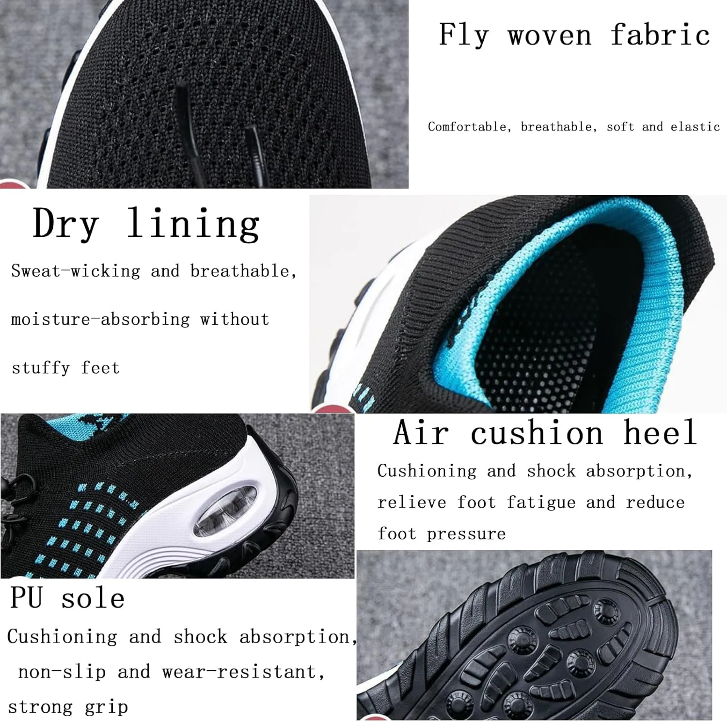 Women's Walking Shoes Sock Sneakers - Mesh Orthopedic Slip on Trainers Lady Modern Easy Shoes Platform Loafers