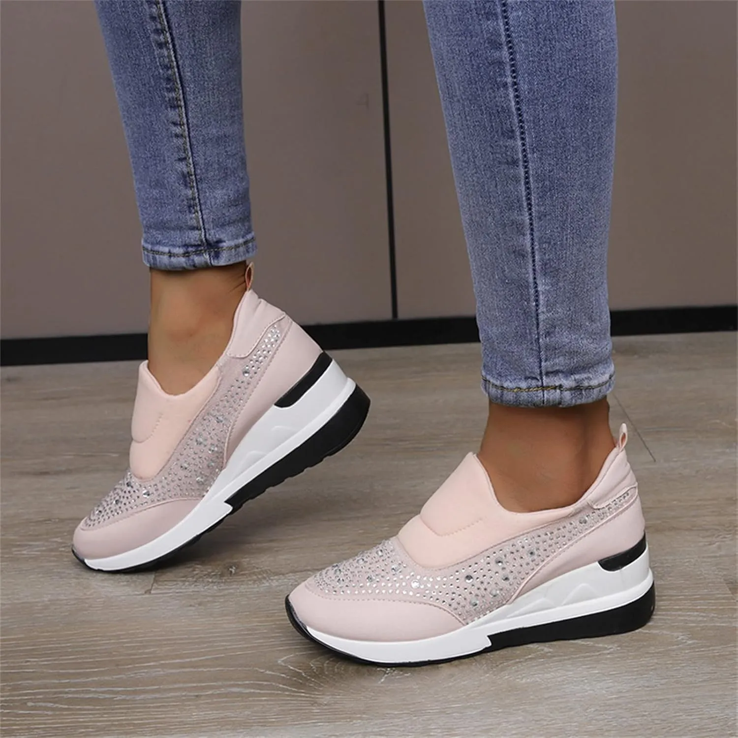 Women's White Fashion Sneakers Dress Sneakers Men Wide Width Waterproof Shoes for Women Slip on Non Slip Low Top Casual Mens Loafers White Leather Sneakers for Women