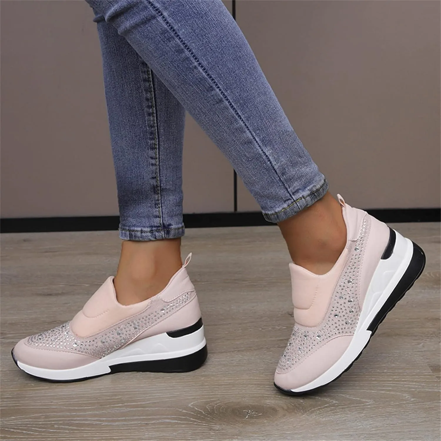 Women's White Fashion Sneakers Dress Sneakers Men Wide Width Waterproof Shoes for Women Slip on Non Slip Low Top Casual Mens Loafers White Leather Sneakers for Women